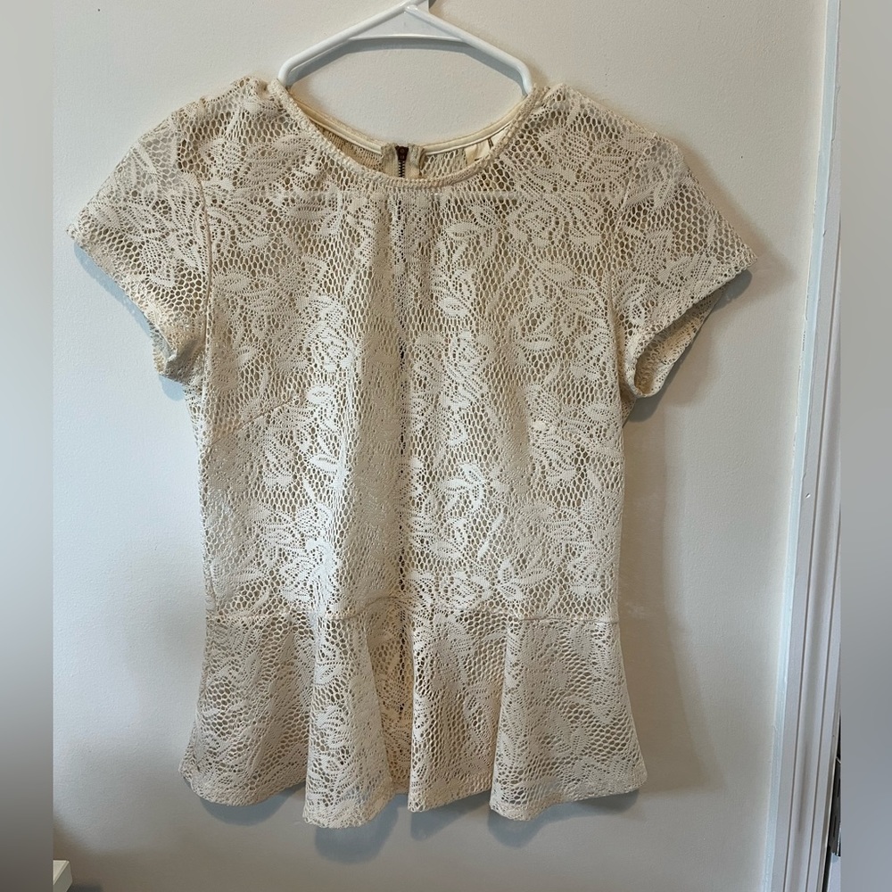 Lace Peplum Top